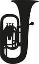 Tuba silhouette music