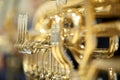 Tuba with valves and tubes close-up Royalty Free Stock Photo