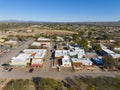 Tubac historic town center aerial view, Arizona, USA