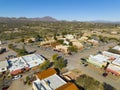 Tubac historic town center aerial view, Arizona, USA