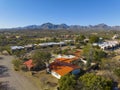 Tubac historic town center aerial view, Arizona, USA