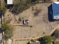 Tubac historic town center aerial view, Arizona, USA