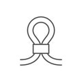 Tubal ligation line outline icon