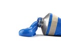 A tube with blue oil paint Royalty Free Stock Photo