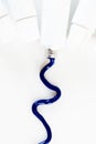 A tube with blue oil paint Royalty Free Stock Photo
