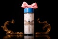 tube of calamine lotion with a dragonfly on top Royalty Free Stock Photo