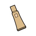 Tube of classic beige foundation, vector illustration