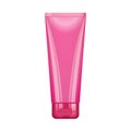 Tube Of Cream Or Gel Pink, Red Clean. Product Packing Vector EPS10. Mock Up