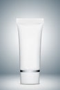 Tube cream for hands and face, gray Royalty Free Stock Photo