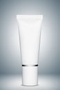 Tube cream for hands and face, gray Royalty Free Stock Photo