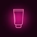 a tube of cream icon. Elements of Bottle in neon style icons. Simple icon for websites, web design, mobile app, info graphics Royalty Free Stock Photo