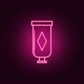 a tube of cream icon. Elements of Bottle in neon style icons. Simple icon for websites, web design, mobile app, info graphics Royalty Free Stock Photo