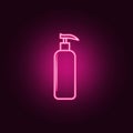 a tube of cream icon. Elements of Bottle in neon style icons. Simple icon for websites, web design, mobile app, info graphics Royalty Free Stock Photo