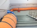 Tube Fan with confined space, Portable Ventilation Fans and Exhaust Fans on stair at factory