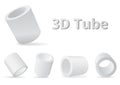 Tube gray 3D style