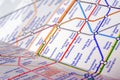 Tube map of London underground Royalty Free Stock Photo