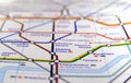 Tube map of London underground Royalty Free Stock Photo