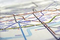 Tube map of London underground Royalty Free Stock Photo