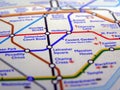 Tube map of London underground Royalty Free Stock Photo