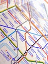 Tube map of London underground Royalty Free Stock Photo