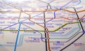 Tube map of London underground Royalty Free Stock Photo