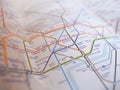 Tube map of London underground Royalty Free Stock Photo