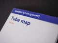 Tube map of London underground Royalty Free Stock Photo