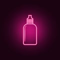 tube for medicine icon. Elements of Bottle in neon style icons. Simple icon for websites, web design, mobile app, info graphics Royalty Free Stock Photo