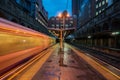 The tube at night