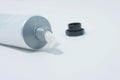 Tube packaging is used for dispensing cream or toothpaste. Royalty Free Stock Photo