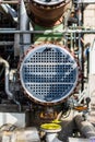 Tube sheet of a heat exchanger, after removing the channel