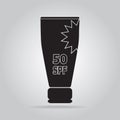 Tube of sunscreen cream icon Royalty Free Stock Photo