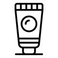 Tube sunscreen icon, outline style
