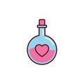 Tube tests potion hearts romantic passion love flat line