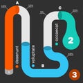 Tube timeline infographic template. Royalty Free Stock Photo