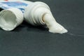 A tube of toothpaste. Closeup. Royalty Free Stock Photo