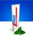 Tube of toothpaste Fresh