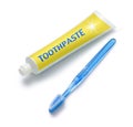 Tube of Toothpaste And Toothbrush Royalty Free Stock Photo