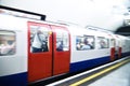 Tube train in London Royalty Free Stock Photo