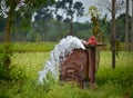 Tube-well, indian irrigation system,water supply, irrigation for crop Royalty Free Stock Photo