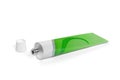 Tube of white and green color Royalty Free Stock Photo