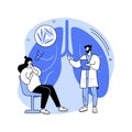 Tuberculosis abstract concept vector illustration.