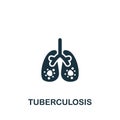 Tuberculosis icon. Monochrome simple Deseases icon for templates, web design and infographics