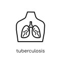Tuberculosis icon. Trendy modern flat linear vector Tuberculosis