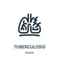 tuberculosis icon vector from disease collection. Thin line tuberculosis outline icon vector illustration. Linear symbol for use