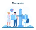 Tuberculosis specialist. Human pulmonary fluorography. Idea of health