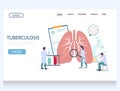 Tuberculosis vector website landing page design template