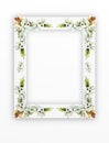 Tuberose Flowers on Vertical White Frame