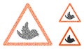 Tuberous Bird Warning Icon Mosaic