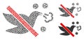 Tuberous Stop Bird Flu Icon Mosaic